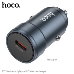 Cóc sạc nhanh xe hơi 30w HOCO Z57 1 cổng Type C chính hãng [BH 1 năm]