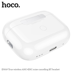 Tai nghe bluetooth HOCO EW69 True Wireless V5.4 30mAh/300mAh giảm tiếng ồn ANC+ENC kiểu dáng AIRPODS chính hãng [BH: 1 NĂM]