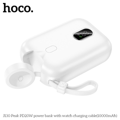 Pin sạc dự phòng Hoco J130 nhỏ gọn dung lượng 10.000mAh kèm cáp Type C, Có đèn LED chính hãng [BH: 1 NĂM]