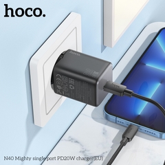 Cóc sạc nhanh 20w Hoco N40 PD 1 cổng type c chính hãng [BH 1 Năm] / pktn sale