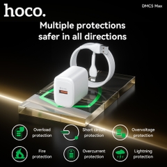 Bộ sạc nhanh 22.5w HOCO DMC5 Max cáp USB ra iPhone Lighting chính hãng [BH 1 năm]