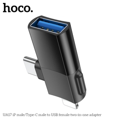 Jack chuyển đổi HOCO UA17 OTG đa năng Type-C vs Lightning ra Usb chính hãng [BH 1 năm]
