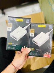 Ổ cắm sạc nhanh 6A Pisen gồm 6 cổng USB [BH: 1 năm]