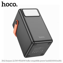 Pin sạc nhanh 22.5w HOCO J142 100.000mAh dự phòng có màn hình LED kiêm đèn pin phát sáng chính hãng [BH 1 Năm]