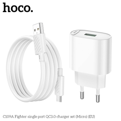 Bộ sạc nhanh 18w HOCO C109A (cáp usb ra micro samsung) QC3.0 chính hãng [BH 1 năm]