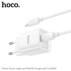 Bộ sạc nhanh 20W HOCO C146A (c-l) Type-C ra iPhone Lightning chính hãng [BH 1 NĂM]