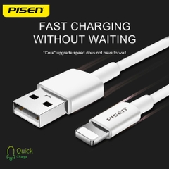 Cáp sạc nhanh Pisen AL05-900i  iPhone 0.9m (Usb ra Lightning iPhone, a-l) chính hãng [BH: 1 NĂM]