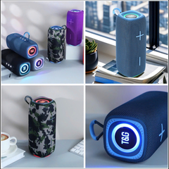 Loa bluetooth T&G TG-654 mẫu loa tròn kèm đèn led siêu đẹp [BH 6 THÁNG]