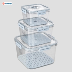 Bộ 3 hộp nhựa Nguyên Sinh HKR-6559 1300ml, 2800ml và 5500ml [BH: NONE]
