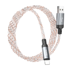 Cáp sạc nhanh dây led HOCO U112 usb ra iPhone Lightning 2.4A chính hãng [BH 1 năm]