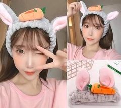 Băng đô rửa mặt tai thỏ vải bông nhung xù / pktn sale