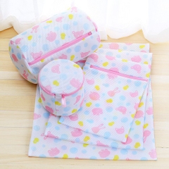Set 5 túi lưới giặt đồ họa tiết bảo vệ quần áo cao cấp nhiều cỡ [BH: NONE]