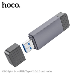 Đầu đọc thẻ nhớ HOCO HB45 2 trong 1 USB/TYPE-C (USB 2.0) chính hãng [BH 1 năm]