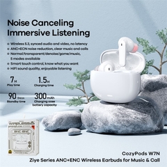 Tai nghe bluetooth Remax Cozypods W7N chống ồn kiểu dáng airpods True Wireless chính hãng [BH 1 Năm]