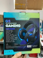 Tai nghe có dây 3.5 CAKORN GAMING G5 (Headphone máy tính có led, có micro) / pktn sale