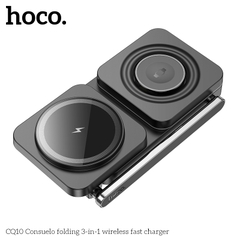 Đế sạc đa năng không dây 3in1 Hoco CQ10,  sạc Đồng hồ thông minh, tai nghe, điện thoại chính hãng [BH: 1 NĂM]