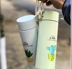 1 Thùng 80 cái Bình đựng nước 450ml lõi thủy tinh CACTUS LOVE làm quà tặng cho công ty, trường học v.v [BH: NONE]