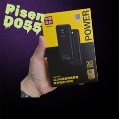 Pin sạc nhanh 22.5W Pisen D-055, 10,000mAh có màn hình hiển thị % pin [BH: 1 NĂM]
