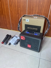 Loa karaoke Malanda 106 kèm 2 micro kim loại chống hú xách tay cực hay [BH 6 tháng]