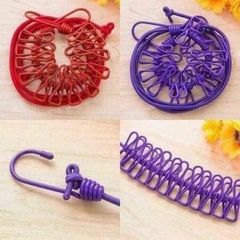 Dây phơi đồ bằng thun co giãn kèm 12 móc sắt KẸP VỚ, KHĂN, ĐỒ LÓT  siêu tiện lợi [BH: NONE] / pktn sale