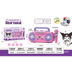 Đồ chơi loa máy hát kèm micro Kuromi siêu xinh cho bé [BH: NONE]