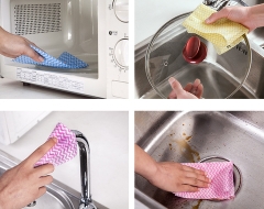 Cuộn khăn lau 1 MÀU PHỐI SỌC nhà bếp đa năng 50pcs [BH: NONE]