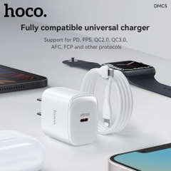 Bộ sạc nhanh 20W HOCO DMC5 cáp Type C ra iPhone Lighting chính hãng [BH 1 năm]