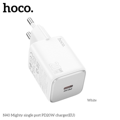 Cóc sạc nhanh 20w Hoco N40 PD 1 cổng type c chính hãng [BH 1 Năm] / pktn sale