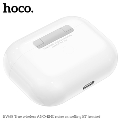 Tai nghe bluetooth HOCO EW68 True Wireless V5.4 30mAh/300mAh giảm tiếng ồn ANC+ENC kiểu dáng AIRPODS chính hãng [BH: 1 NĂM]