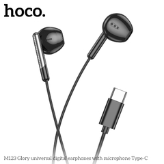 Tai nghe có dây type-c HOCO M123 chui Type C có Mic chính hãng [BH 1 năm]