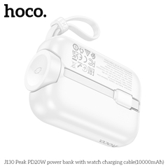 Pin sạc dự phòng Hoco J130 nhỏ gọn dung lượng 10.000mAh kèm cáp Type C, Có đèn LED chính hãng [BH: 1 NĂM]