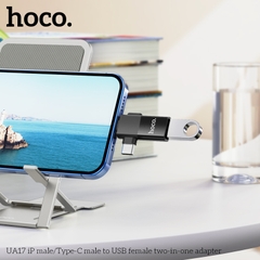 Jack chuyển đổi HOCO UA17 OTG đa năng Type-C vs Lightning ra Usb chính hãng [BH 1 năm]