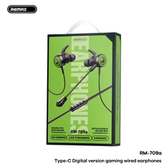 Tai nghe có dây Type-C REMAX RM-709A có cần micro thu âm chơi game livestream chính hãng [BH 1 Năm]