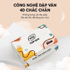 Thùng 20 gói giấy ăn Topgia Vân dập 4D 4 lớp cao cấp [BH: None]