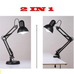 Đèn học, đọc sách, làm việc 2 in 1 ko kèm bóng đèn (kẹp cạnh bàn hoặc có đế để trên bàn) (đèn Pixar ko kèm bóng)