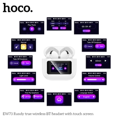 Tai nghe bluetooth HOCO EW73 True Wireless V5.4 30mAh/300mAh có màn hình cảm ứng kiểu dáng AIRPODS chính hãng [BH: 1 NĂM]