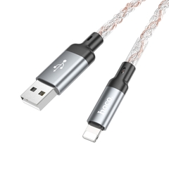Cáp sạc nhanh dây led HOCO U112 usb ra iPhone Lightning 2.4A chính hãng [BH 1 năm]