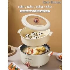 Nồi điện đa năng chiên, xào, hấp luộc 3.5L 2 quai cầm tiện lợi [BH: 1 TUẦN]