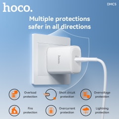 Bộ sạc nhanh 20W HOCO DMC5 (c-c) cáp 2 đầu Type C ra Type C chính hãng [BH 1 năm]