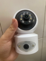 Camera IP Wifi Yoosee Q8-72  2 mắt (hộp đỏ) 8.0MPX 1080P siêu nét (hiện 2 màn hình 2 mắt cùng lúc) ban đêm có màu chính hãng [BH 6 tháng]