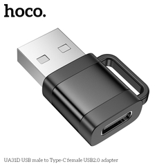 Jack chuyển đổi USB sang Type-C USB 2.0 Hoco UA31D chính hãng [BH: 1 NĂM]
