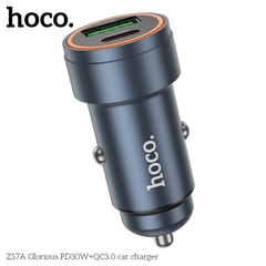 Cóc sạc nhanh xe hơi 30w HOCO Z57A (1 cổng USB, 1 cổng Type-c) chính hãng [BH 1 năm]