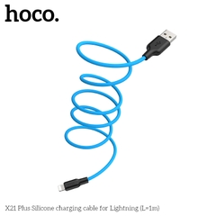 CÁP SẠC NHANH 3.0A HOCO X21 PLUS USB RA IPHONE DÂY SILICON CHỐNG CHÁY DÀI 1M CHÍNH HÃNG [BH: 1 NĂM]