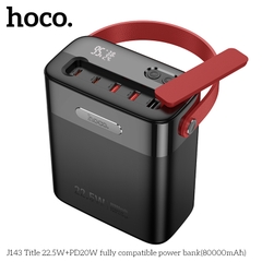 Pin sạc nhanh 22.5w+PD20W HOCO J143 80.000mAh dự phòng kiêm đèn pin phát sáng chính hãng [BH 1 Năm]