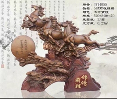Phong thủy - Ngựa jy14055 kích thước 52x24x47cm - CHẤT LIỆU GỖ NHỰA XOÀI INDO (jklc)