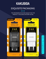 Cóc sạc 2.4A Kaku KSC-726 1 cổng USB EU Chân tròn chính hãng bn84 [BH: 1 Tháng] / pktn sale