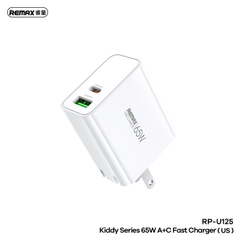 Cóc Sạc Nhanh 65w REMAX RP-U125 1 cổng USB + 1 cổng TYPE C Chính Hãng [BH 1 NĂM]