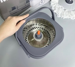 Bộ lau nhà MOP xô nhựa nguyên sinh dày chắc, lồng vắt bằng thép siêu chắc dễ tháo rời xịn sò [BH: NONE]