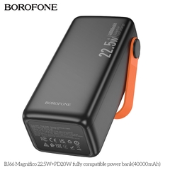 Pin sạc nhanh 22.5w BOROFONE BJ66 40.000mAh PD20W dự phòng kiêm đèn pin phát sáng chính hãng [BH 1 Năm]