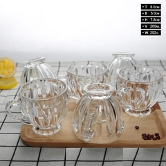 Set 6 ly uống trà, uống nước tiện lợi 180ml, kích thước đáy 4,5cm x chiều cao 8cm x đường kính ngang 7.8 cm[BH: NONE]